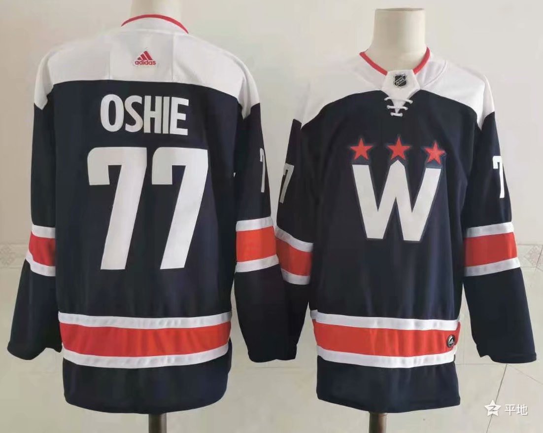 2021 Men Washington Capitals #77 Oshie blue Adidas Hockey Stitched NHL Jerseys->customized nhl jersey->Custom Jersey
